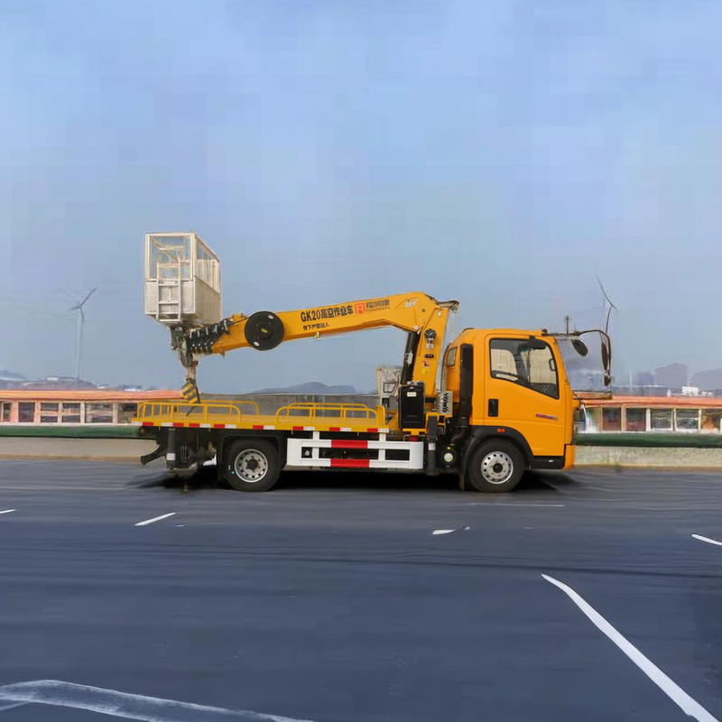 4955kg 무게 4x2 드라이브 항공 작업 플랫폼 트럭 21M 망원경 붐