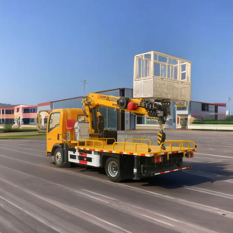 하우 차시 4x2 드라이브 21M 트럭 탑재 공기 작업 플랫폼 95km/H 200kg 부하