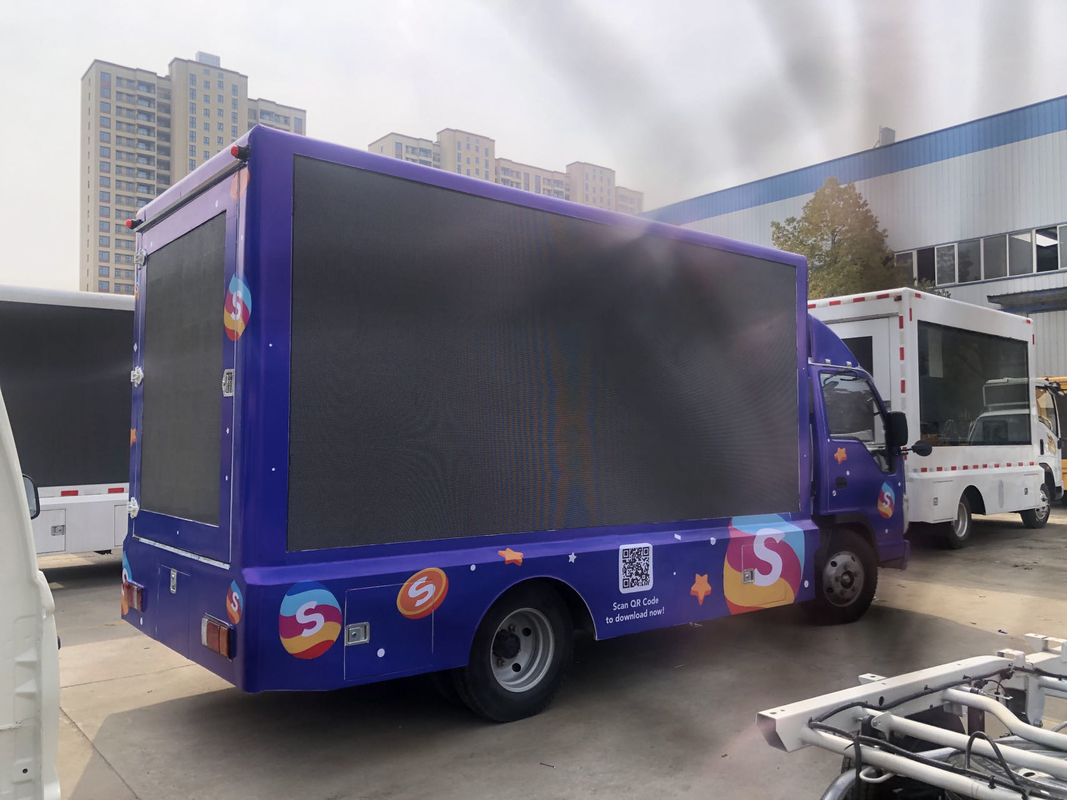 P4 5 6 이수즈 모바일 LED 디스플레이 트럭 4X2 95km/H 모바일 미니 트럭