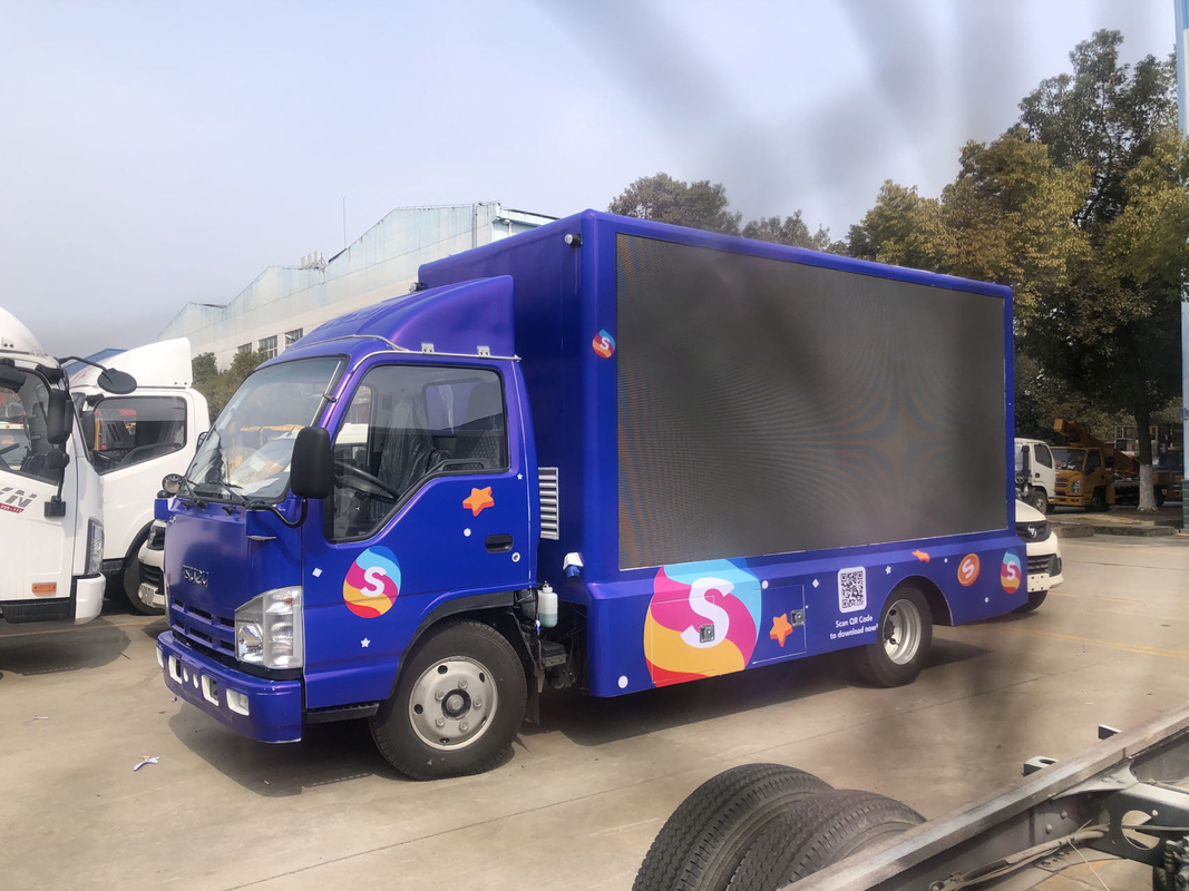 P4 5 6 이수즈 모바일 LED 디스플레이 트럭 4X2 95km/H 모바일 미니 트럭