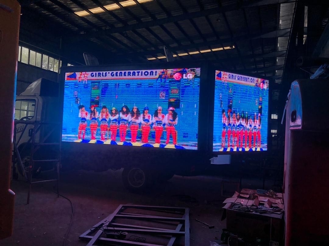 12.5ft*5.6ft P4 P5 P6 야외 LED 디스플레이 빌보드 박스 2500kg 용량